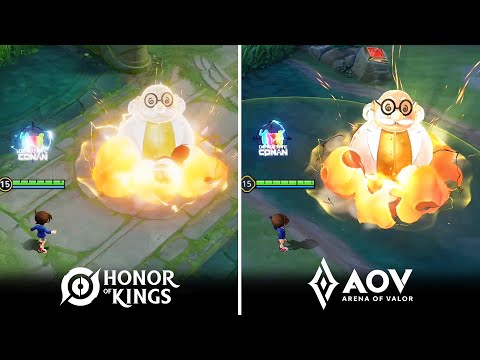 Conan Edogawa (HOK) vs Conan Edogawa (AOV) : Skins Effect Comparison