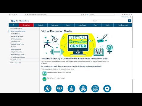 Garden Grove's Virtual Recreation Center