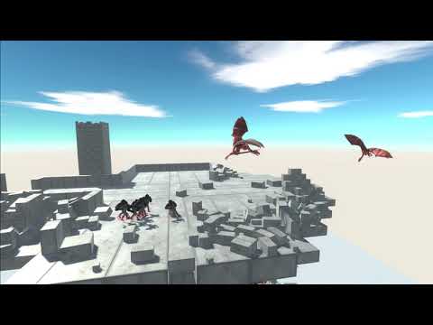 Ape Army vs NEW Monster Wyvern in Sky Castle - Animal Revolt Battle Simulator