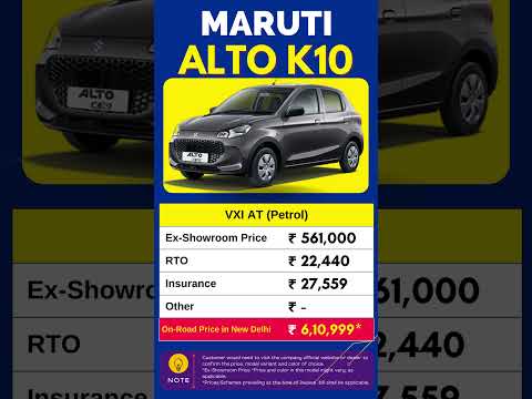 Maruti Suzuki Alto K10 VXI AT Petrol 2023 | Alto K10 VXI AT On Road Price, Features, Interior