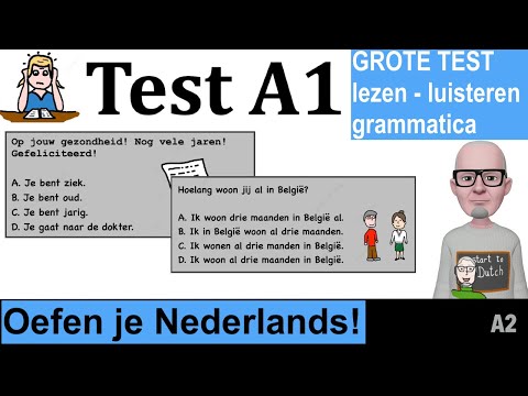 NT2 Grote TEST A1 niveau NEDERLANDS LEREN 📗 Grammatica luisteren lezen 👨🏻‍🎓 examen TAALTEST 1.1 Quiz