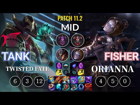 TLN Tank Twisted Fate vs Fisher Orianna Mid - KR Patch 11.2