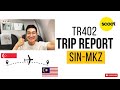 SCOOT AIRLINES TR402 Singapore To Malacca In ECONOMY CLASS Embraer E190 E2 4K