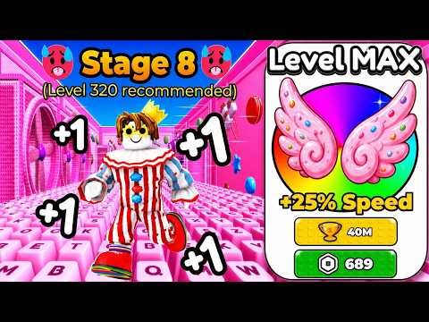 Beating STAGE 8 in WORLD 2 of +1 Speed Keyboard Escape! (Roblox)