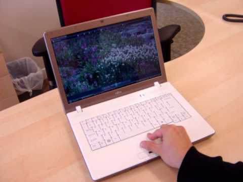 Zooming in and out by Fujitsu L1010 touchpad