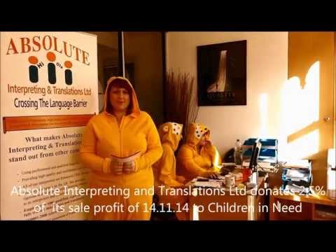 Absolute Interpreting and Translations Ltd Donates to Children in Need