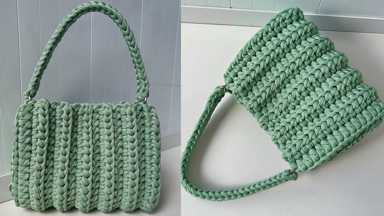 Bolsa fácil e econômica de crochê em fio de maha/ Crochet bag/ Clutches/Handbag