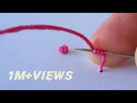 (5) different type french knots stitch for Beginners tutorial #hand embroidery design