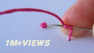(5) different type french knots stitch for Beginners tutorial #hand embroidery design