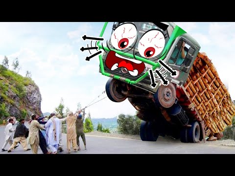 20 Extremely Dangerous Cranes,Excavator & Truck Fails! Logging Truck Driver Skills On Dangerous Road