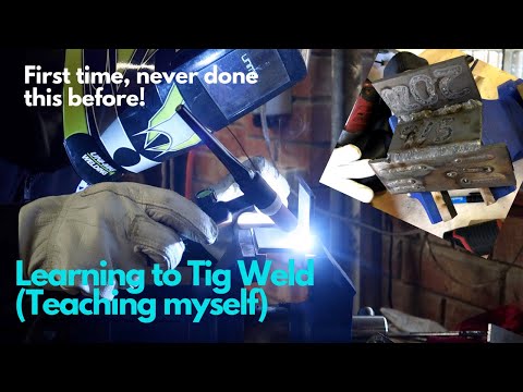Learning to Tig Weld. First time Tig Welding (Teaching myself)