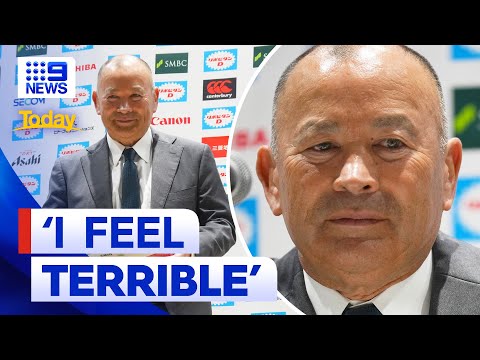 Eddie Jones apologises to fans for jumping ship to Japanese Rugby team | 9 News Australia