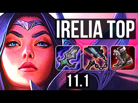 IRELIA vs TEEMO (TOP) | 8 solo kills, Rank 6 Irelia, 17/3/4, Dominating | EUW Challenger | v11.1