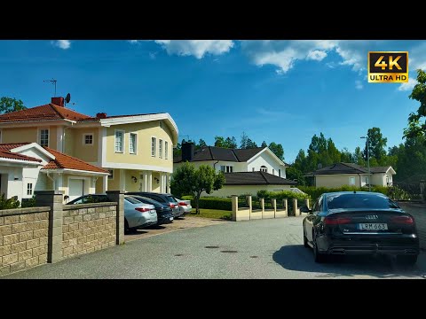 Driving around luxury area in Sweden | 4k Driving tour in Södertälje | Sweden Stockholm Södertälje 