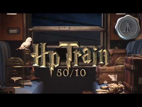 Study on the Hogwarts Express 🚂 Night Ambience | 3hr Pomodoro 50/10 Timer (Harry Potter Inspired)