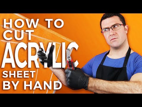 Part of a video titled How To Cut Acrylic Sheet By Hand - YouTube