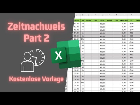 Zeiterfassung für Mitarbeiter in ECXEL erstellen - Part 2 | Kostenlose Vorlage
