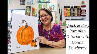 Learn to Paint - How to Paint a Pumpkin (in 5 MINUTES!)