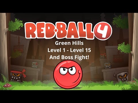 Red Ball 4 Pt. 1 All Green Hills Levels + Boss Fight (All Gold Crowns) Gameplay I Got Stuck A Lot   - YouTube