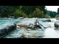 Eaux turquoises 🎧 bruit de l'eau rivière au canada  Gold Creek - 100 % Relaxation (10 H)|ECRAN NOIR|