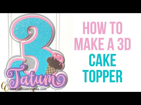 Part of a video titled How to make a 3D cake topper - YouTube
