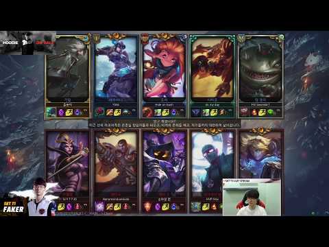 SKT T1 Faker Live Stream KR LOL zoe vs leblanc ss8 2/1