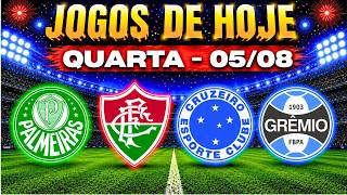 ⚠️ IMPERDÍVEL! OITAVAS DE FINAL DA COPA DO BRASIL NOS JOGOS DE HOJE QUARTA-FEIRA 05/08/2026