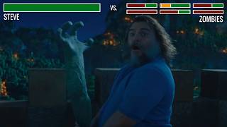 Download lagu Steve vs. Zombies fight WITH HEALTHBARS | HD | A Minecraft Movie mp3