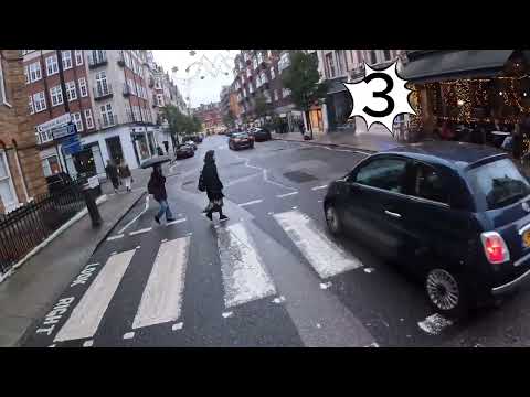 Drivers refuse to give way to pedestrians at zebra crossing in London