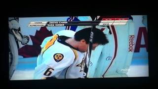 Slap shot Competition 2012 Chara vs Weber 108,8 Mph