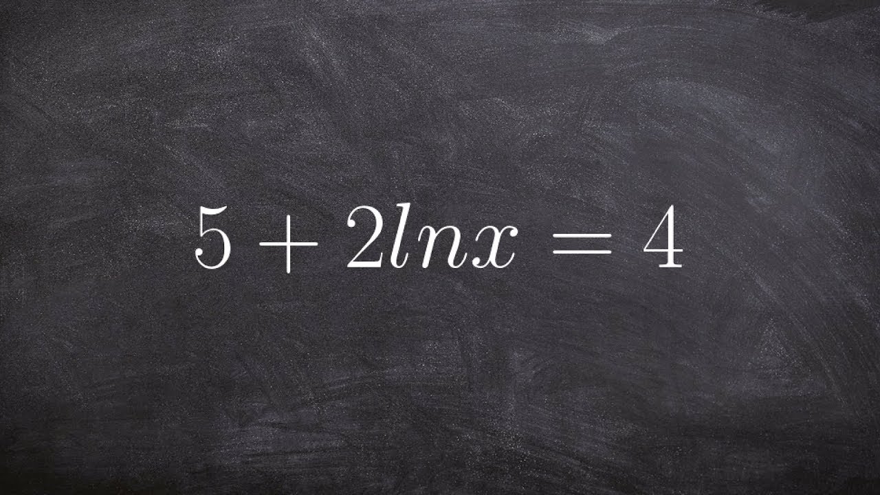 Learn how to solve a natural logarithmic equation by using inverse operations