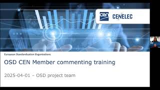 Webinar 'CEN OSD Member Commenting Voters training (Enquiry)'