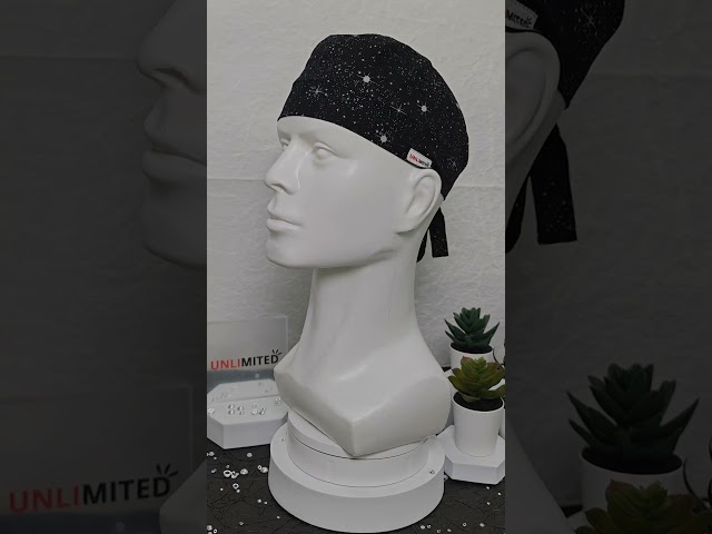 قبعة رأس جراحية بنجوم فضية – Scrub Cap Silver Star...