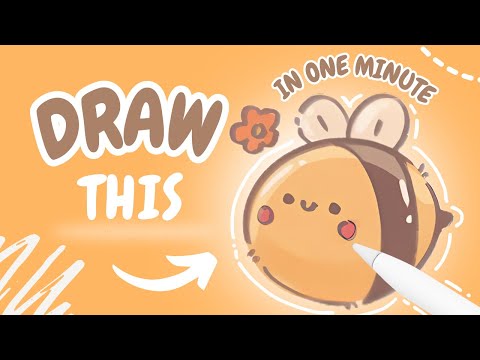 How to Draw a Cute Kawaii Bee in 1 Minute! 🐝✨ || Easy Step-by-Step Tutorial