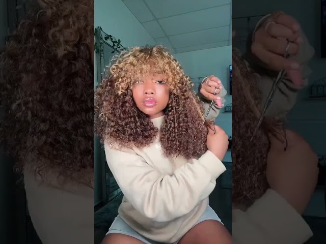 Vídeo relacionado con Short Curly Wig Human Hair Wigs with Bangs Peluca Cabello Humano Corto con Flequillo for Women Brazilian Virgin Human Hair Wig Machine Made 150% Density Glueless Curly Wigs Natural Black