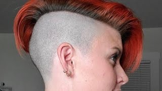 I tired My husband favorite short sides undercut head shaved hair cut with stylish Haircolour ideas