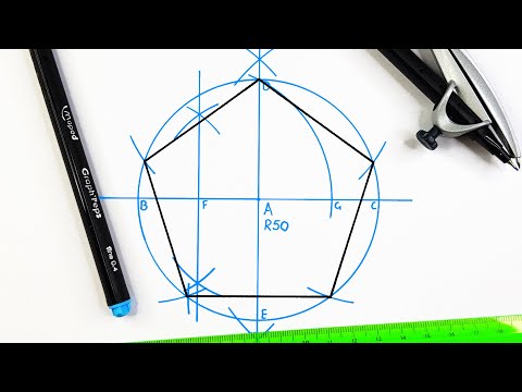 How to draw a Pentagon using a radius or diameter