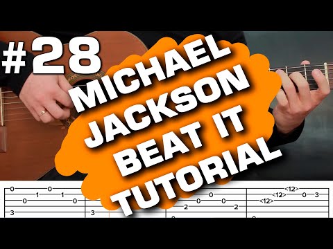 Michael Jackson beat it acoustic guitar tutorial tabs