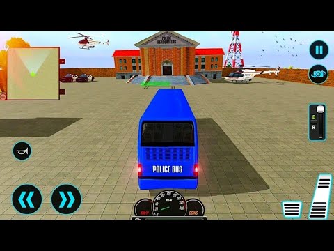 Uphill police Transporter Bus Driving Simulator - Android iOS Gameplay