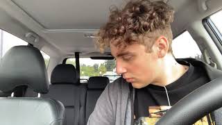 Me eating Safeway Chinese food in the Safeway parking lot