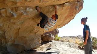 Video thumbnail of The Predator, V10. Hueco Tanks