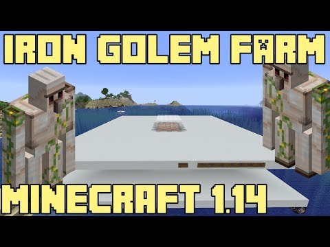 Minecraft 1.14 Snapshot Testing Iron Golem Farm - 500 iron/h