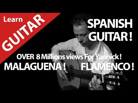 SPANISH GUITAR WITH TUTORIALS TABS ? LEARN WITH MUSICIAN FLAMENCO MALAGUENA ! Video