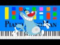 Oggy And The Cockroaches Theme Song Slow Easy Medium Piano Tutorial 4K