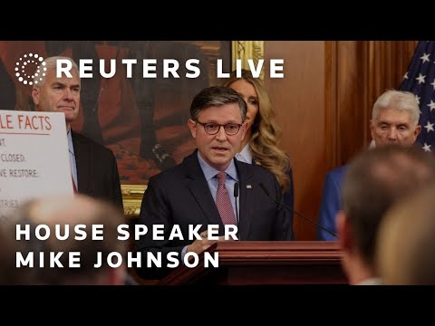 LIVE: US House Speaker Mike Johnson holds a news conference