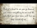 Tyrone Wells Let Go (lyrics) 