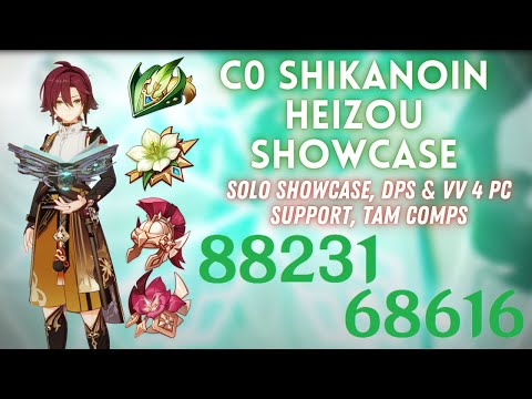 C0 Shikanoin Heizou Showcase | DPS/VV Support Solo Showcase, Team Comps, Nuke | Genshin Impact 2.8