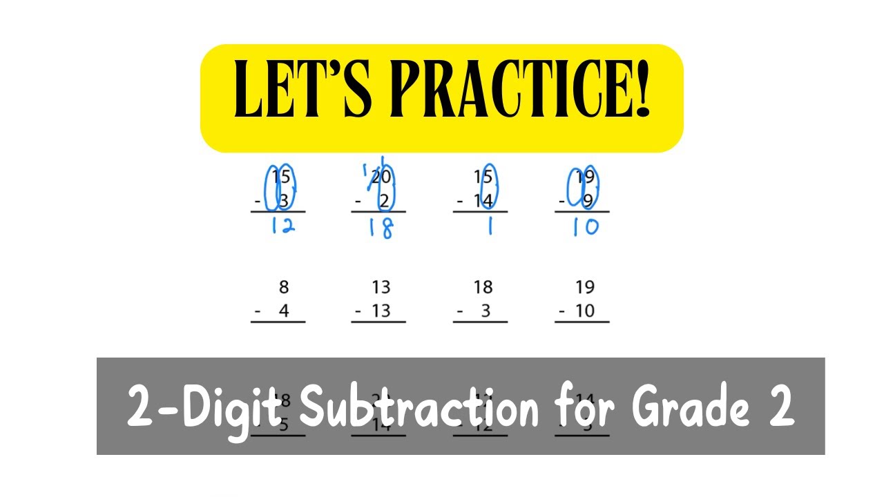 2-Digit Subtraction Worksheet | 2nd Grade Subtraction
