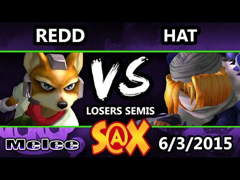 S@X - VGBC | Redd (Fox) vs Hat (Sheik) SSBM Loser Semis - Smash Melee