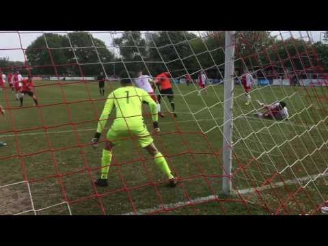 Lee Noble scores Dartford's winner in the 95th minuet for Dartford V Poole.